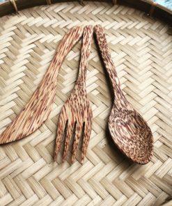 Coconut Wood Spoon - Fork - Knife