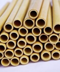 Alternative view of Natural Bamboo Straws combo (10 tubes + 1 brush)