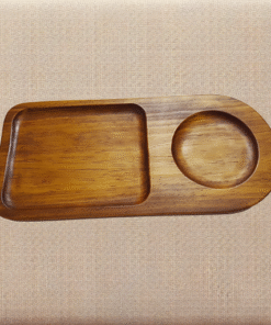 Wooden Serving Tray & Plate haligreen woodhappy