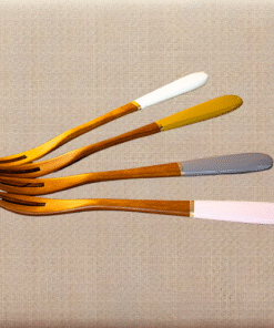 Natural Wooden Food Fork haligreen woodhappy